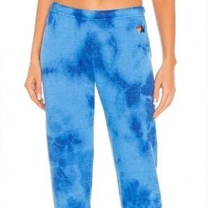 Aviator Nation Blue Tie-Dye Sweatpants